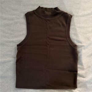 Sleeveless Brown Women's sweater vest